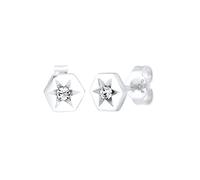 Elli Donna 925 Argento Rotonda bianco Cristallo
