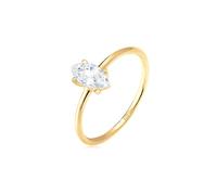 Elli Donna placcato oro Marquise bianco Ossido di zirconio