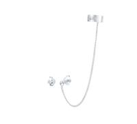 Elli - Earcuff a perno tondo di tendenza con cristalli in Argento Sterling 925 Orecchini 1 pieces female