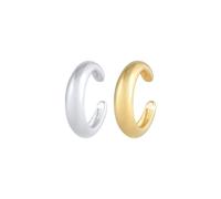 Elli - Earcuff Set Bicolore Rondo Curvo Trend Blogger in Argento Sterling 925 Placcato Oro Orecchini 1 pieces female