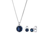 Elli - Elegante Ciondolo Solitario Set Orecchini a Perno con Cristalli in Argento Sterling 925 Set gioielli 1 pieces female