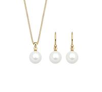 Elli - Elegante set Orecchini pendenti con perle di conchiglia in argento sterling 925 Set gioielli 1 pieces female