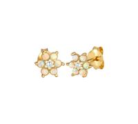 Elli - Fiore Fiore Dolce Floreale con cristalli sintetici di opale e zirconio in argento placcato oro 925 Orecchini 1 pieces female