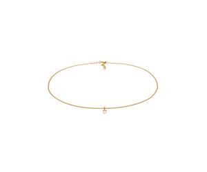 Elli - Gircocollo perla d'acqua dolce perla ciondolo Trend classico in argento sterling 925 placcato in oro 925 Collane 1 pieces female