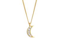 Elli - Half Moon Ciondolo Astro Look Trend con Cristalli in argento sterling 925 Collane 1 pieces female