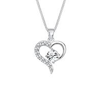 Elli Halskette Damen Herz Liebe mit Kristallen in 925 Sterling Silber