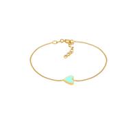Elli - Heart Amore Turchese Summer regolabile in argento sterling 925 placcato oro Bracciali e Braccialetti 1 pieces female