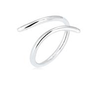 Elli - Ladies - Anello in argento sterling 925 appariscente con design geometrico avvolgente 58 mm