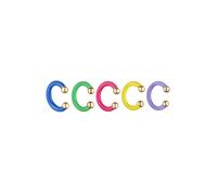 Elli - Ladies - Confezione da 5 orecchini ear cuff in argento sterling 925 in colori diversi e placcati oro-Multicolore One Size
