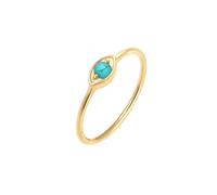 Elli - Malocchio Talismano con Howlite in Argento Sterling 925 Placcato Oro Anelli 1 pieces female
