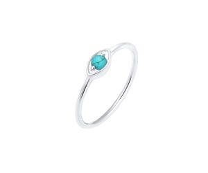 Elli - Malocchio Talismano con Howlite in Argento Sterling 925 Placcato Oro Anelli 1 pieces female