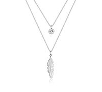 Elli Necklace Feather Boho Festival Crystals 925 Sterling Silver