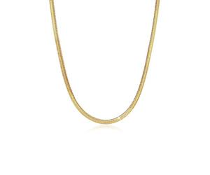 Elli Necklace Ladies Snake Necklace Flat Elegant Herringbone Trend Blogger In 925 Sterling Silver Gold Plated