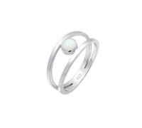 Elli - Opale Sintetico a Doppio Petto in Argento Sterling 925 Anelli 1 pieces female