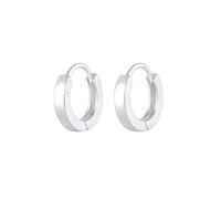 Elli Orecchini a cerchio da donna Basic minimal discreto, in argento sterling 925, misura unica, Sfaccettatura, Senza gemme