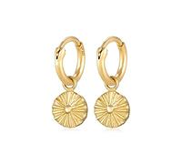 Elli Orecchini da donna Ciondolo Sun Antique Vintage Trend in 925 Sterling Silver Placcato Oro