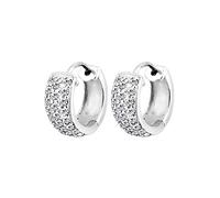 Elli Orecchini a cerchio eleganti, con cristalli Swarovski, in argento 925