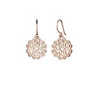 Elli Orecchini a forma di cuore con stelle, in argento Sterling 925, Gomma, Senza gemme
