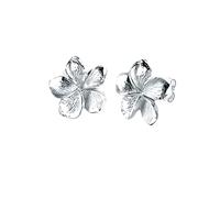 Elli Orecchini Donne Orecchini a Perno Fiore di Frangipani Natura Filigrana in Argento Sterlino 925