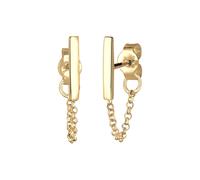 Elli - Orecchini a Perno Catena Bacchetta Geo Tendenza di Base in Argento Sterling 925 1 pieces female