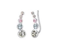 Elli Orecchini a perno Donna argento 925_argento cristallo rotonda