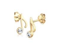 Elli - Orecchini a perno Nota Musicale con Cristalli in Argento Sterling 925 1 pieces female