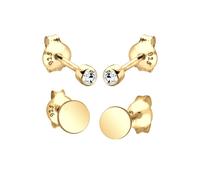 Elli - Orecchini a perno Set di 2 con cristalli in Argento Sterling 925 1 pieces female