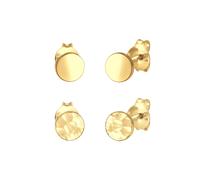 Elli - Orecchini a Perno Set di 2 Martellato Lucido in Argento Sterling 925 1 pieces female