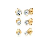 Elli - Orecchini a Perno Set Scintillante con Cristalli in Argento Sterling 925 Set gioielli 1 pieces female