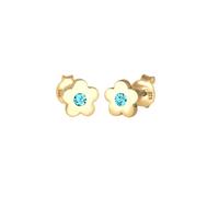 Elli - Orecchini a Perno simbolo Fiore con Cristallo Rosa in Argento Sterling 925 1 pieces female