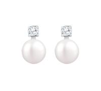 Elli - orecchini a perno Classico con Perla d'acqua dolce e Zirconia in Argento Sterling 925 Orecchini 1 pieces female