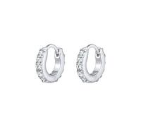 Elli - Creoli Elegante Mini Scintillante con Cristalli in Argento Sterling 925 Orecchini 1 pieces female