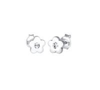 Elli Orecchini Bambini Orecchini a Perno simbolo Fiore con Cristallo Rosa in Argento Sterlino 925