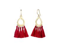 ELLI Orecchini 'Boho' oro / rosso Donna ELLI One Size oro / rosso