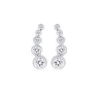 Elli - Clip per orecchio Geo con cristalli in Argento Sterling 925 Orecchini 1 pieces female