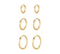 Elli - Creoli Set Trio di Base Tendenza in Argento Sterling 925 Orecchini 1 pieces female