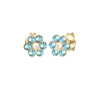 Elli Orecchini da bambina con fiori e cristalli in argento Sterling 925