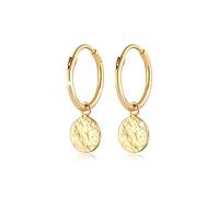 Elli Orecchini da donna a cerchio con piastrine in argento Sterling 925