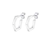 Elli - Creoli in Geo Minimal Look in Argento Sterling 925 Orecchini 1 pieces female