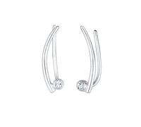 Elli Orecchini da donna Basic Ear Climber con cristalli , in argento sterling 925