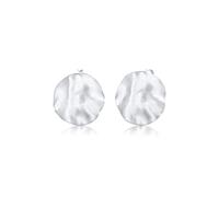 Elli Orecchini da donna con piastra opaca martellata in argento sterling 925