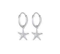 Elli Orecchini da Donna Creoli Stella Marina Spiaggia Estrate Mariitmo in Argento Sterling 925