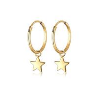 Elli - Creolo Stella Ciondolo Giocoso in Argento Sterling 925 Orecchini a cerchio 1 pieces female