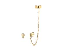 Elli Orecchini Donna Earcuff Clamp Asymmetrical in Argento Sterling 925
