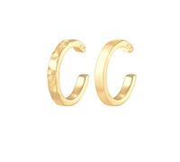 Elli - Clip per Orecchio Set di 2 Aspetto Organico Minimale di Base Regolabile in argento sterling 925 Earcuff 1 pieces female