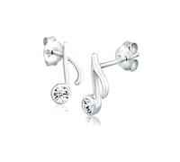 ELLI Orecchini 'Note' argento / trasparente, Taglia One Size
