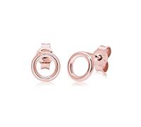 Elli Orecchini Donna Pendente Cerchio Minimo in Argento Sterling 925