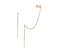Elli Orecchini Donne Clip per Orecchio Catena placchetta pull through in argento sterlino 925