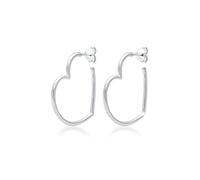 Elli Orecchini Donne Creoli Cuore Filigrana in Argento Sterlino 925