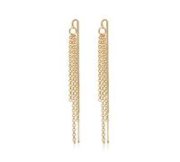 Elli - Orecchini Pendenti Catene Pull Through in Argento Sterling 925 1 pieces female